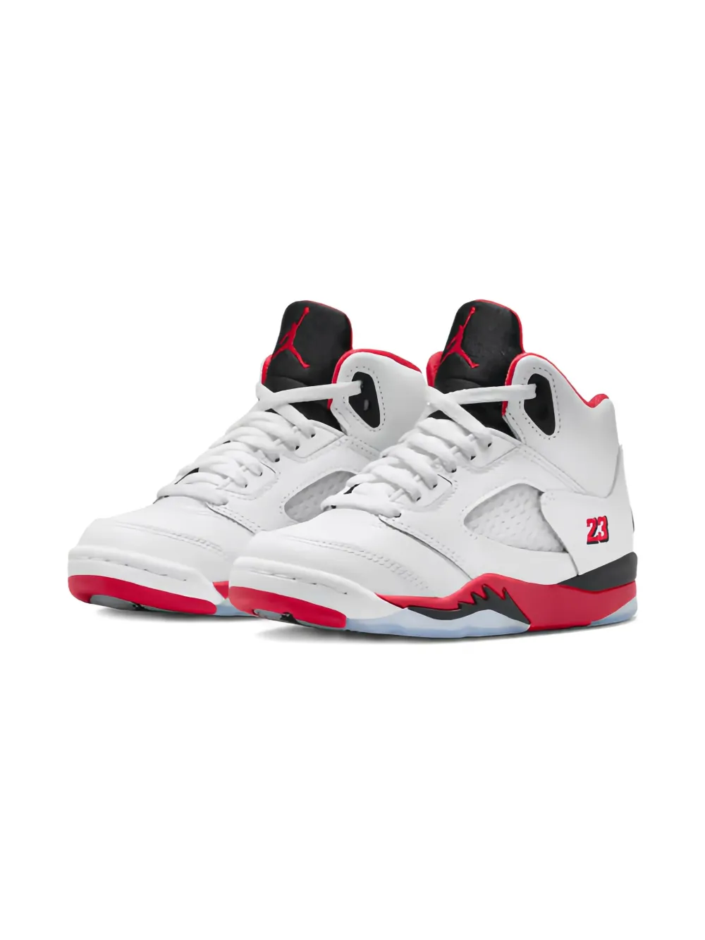 Jordan Kids Air Jordan 5 PS "Fire Red Black Tongue" sneakers Wit