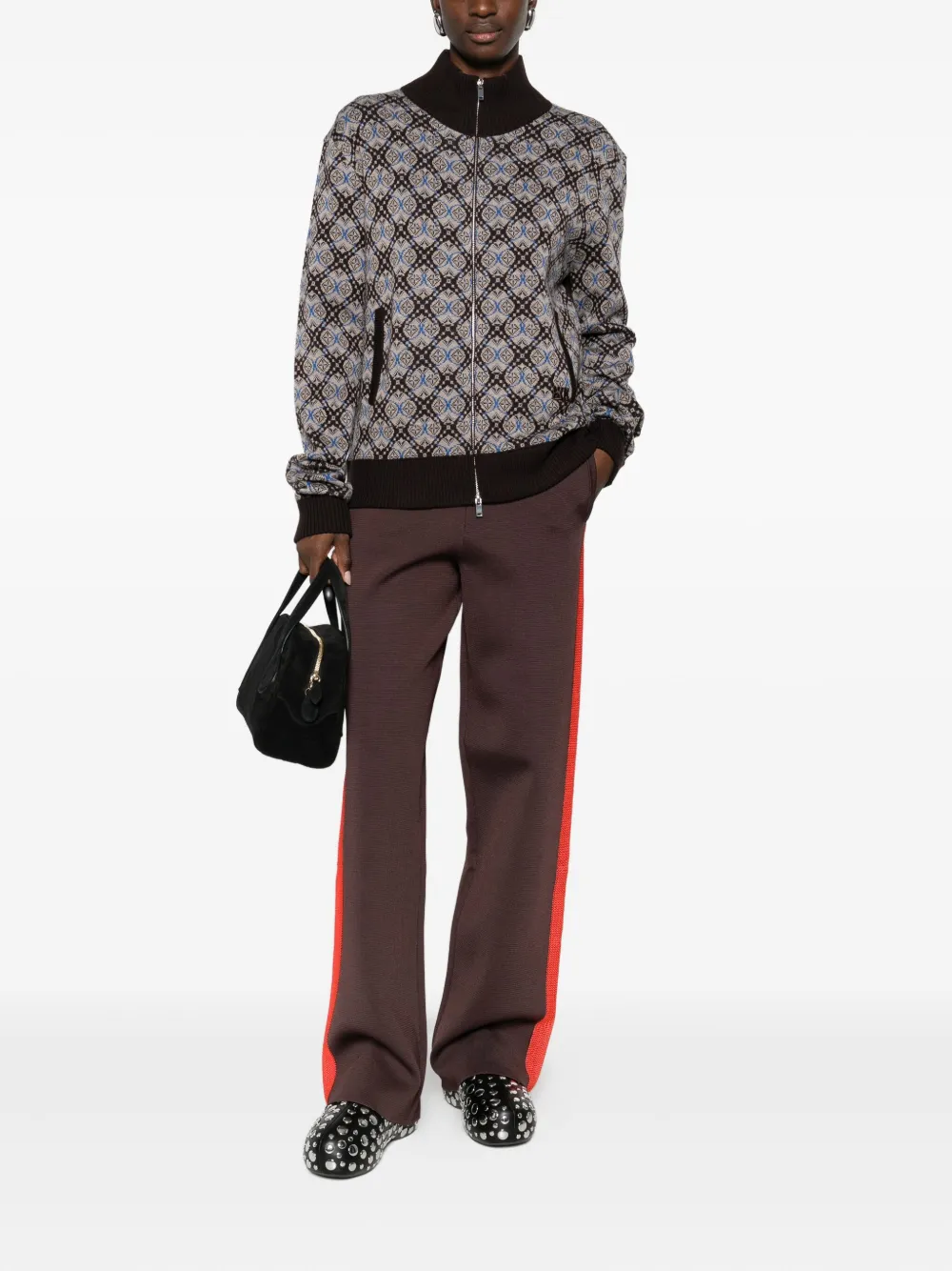 Wales Bonner Zip-up Sweatshirt In Multi
