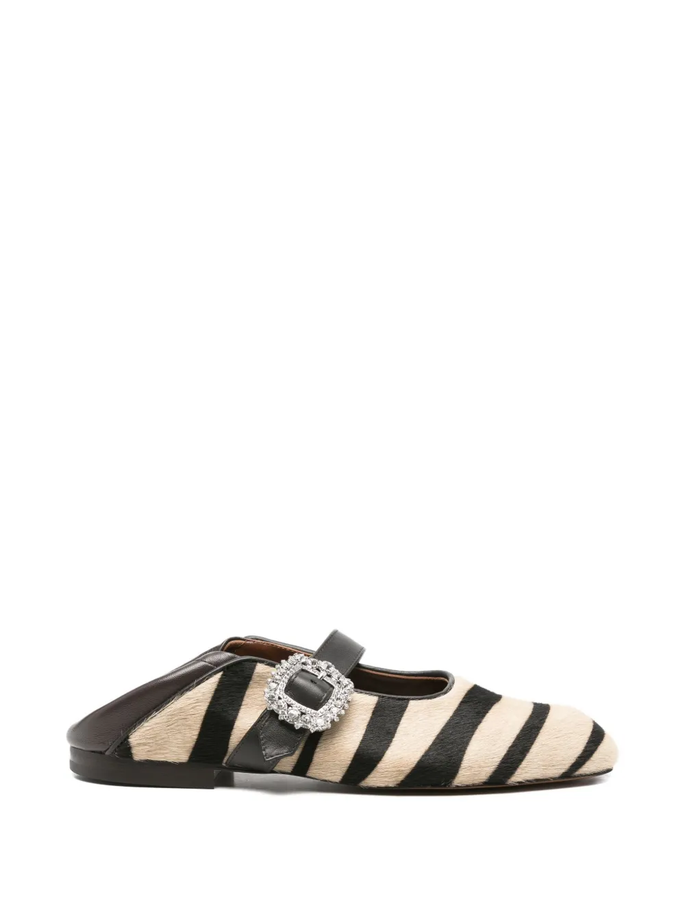 Wales Bonner Striped Buckle-fastening Ballet Flats In Multi
