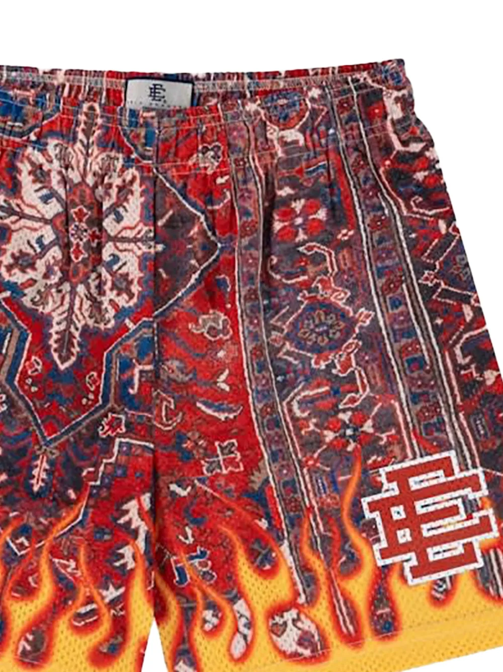 ERIC EMANUEL EE Basic shorts met vlammenprint Rood