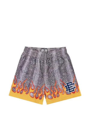 ERIC EMANUEL lip-print Mesh Shorts | White | FARFETCH
