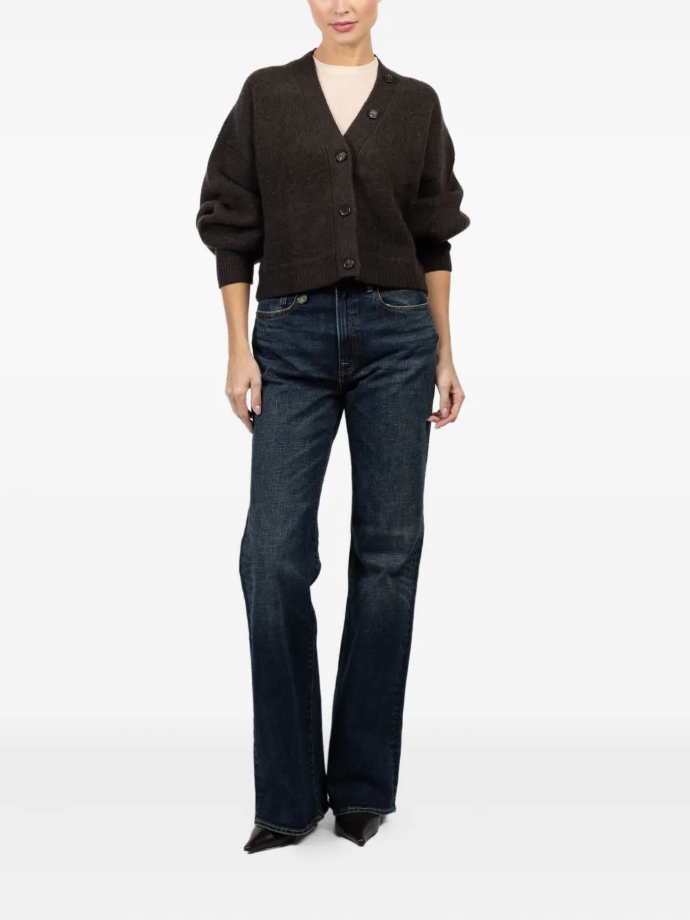 Le Kasha button-fastening funnel-neck cardigan | Cardigans | Image 2