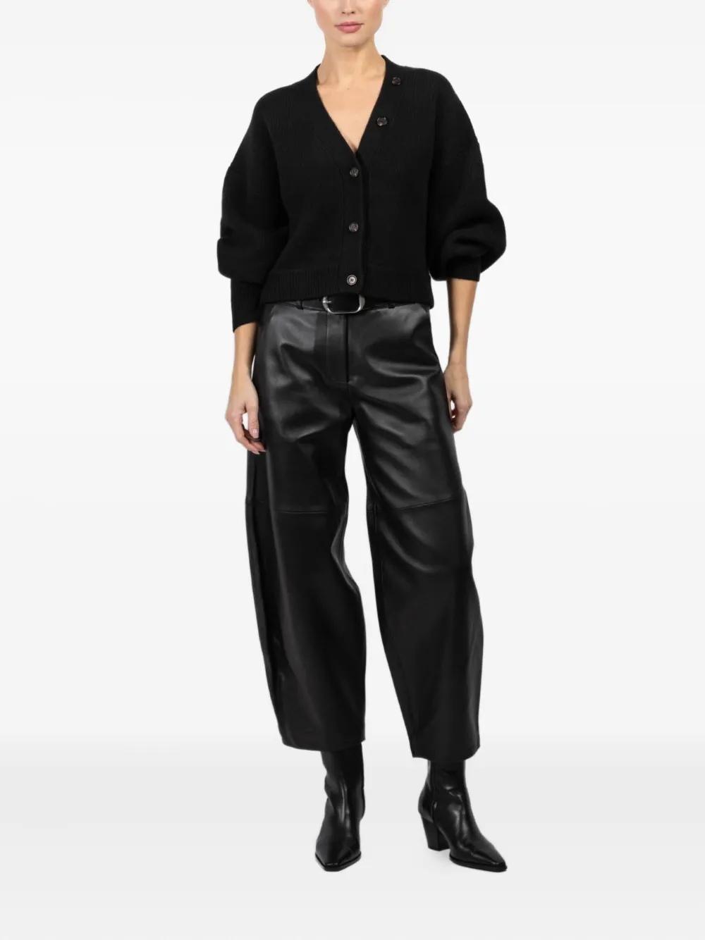 Le Kasha asymmetric-neck buttoned cardigan | Cardigans | Image 2