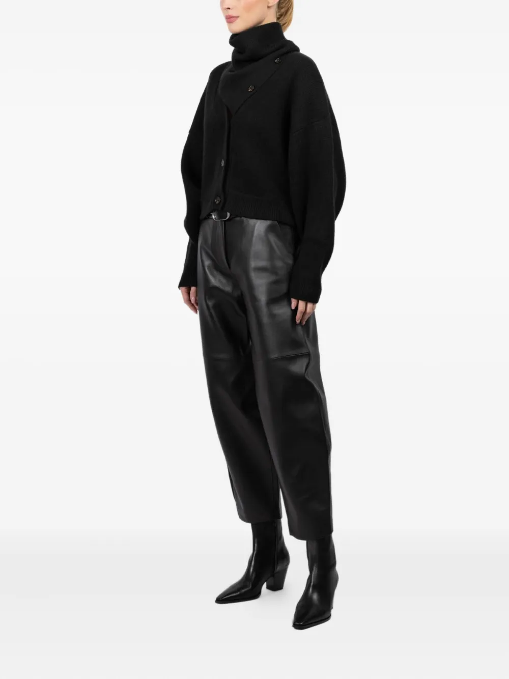 Le Kasha Vest met knopen Zwart