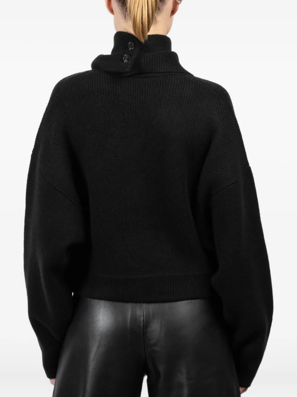 Le Kasha Vest met knopen Zwart