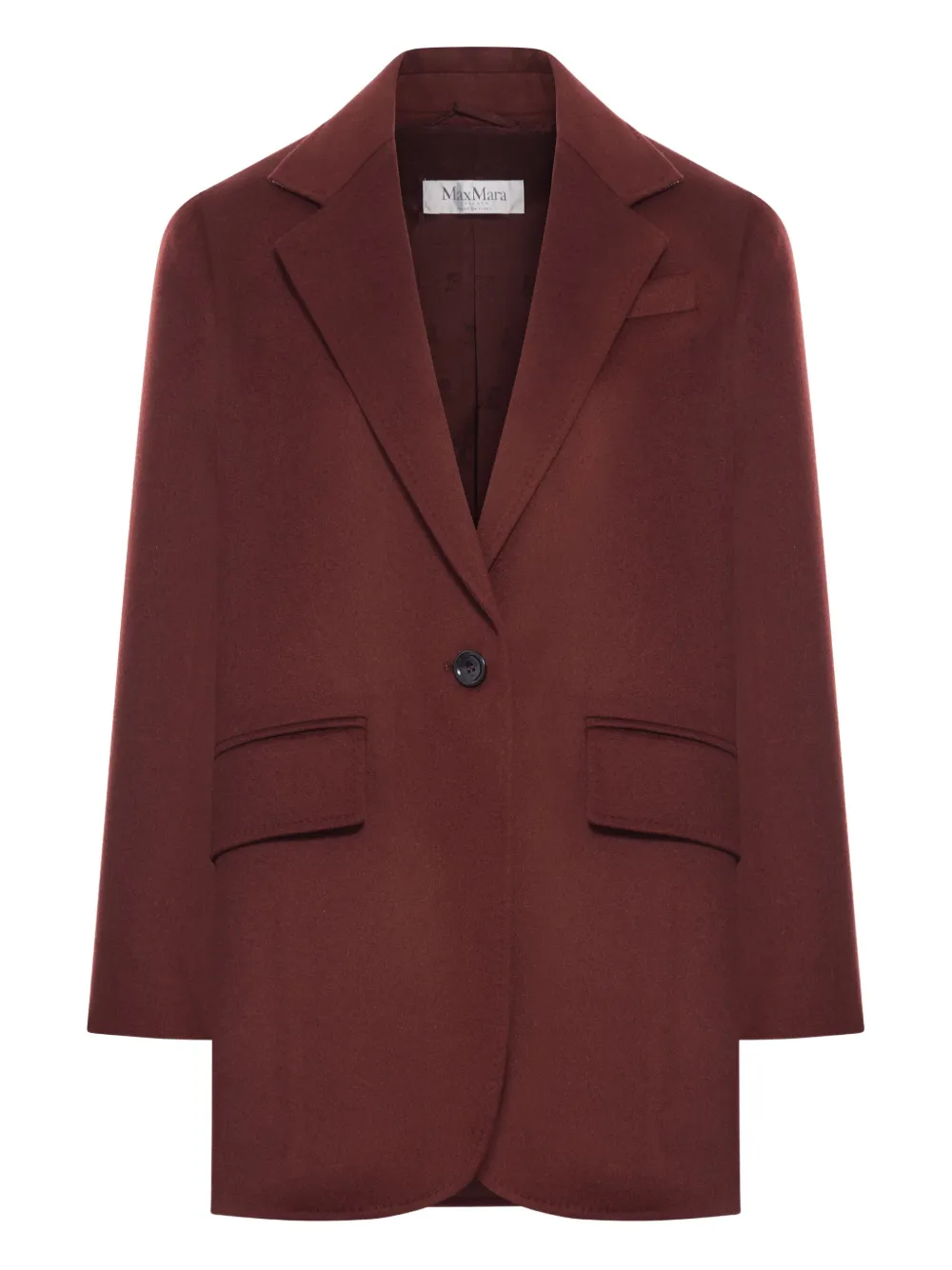 Max Mara Single-breasted Blazer In Red