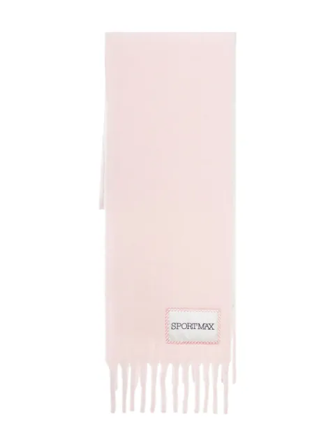 Sportmax fringed alpaca scarf