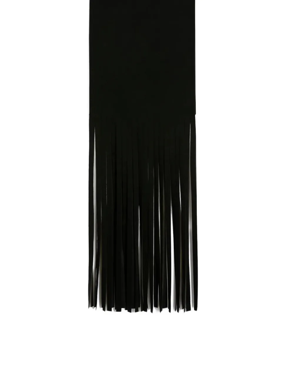 Sportmax Fringed Wool Scarf In Black