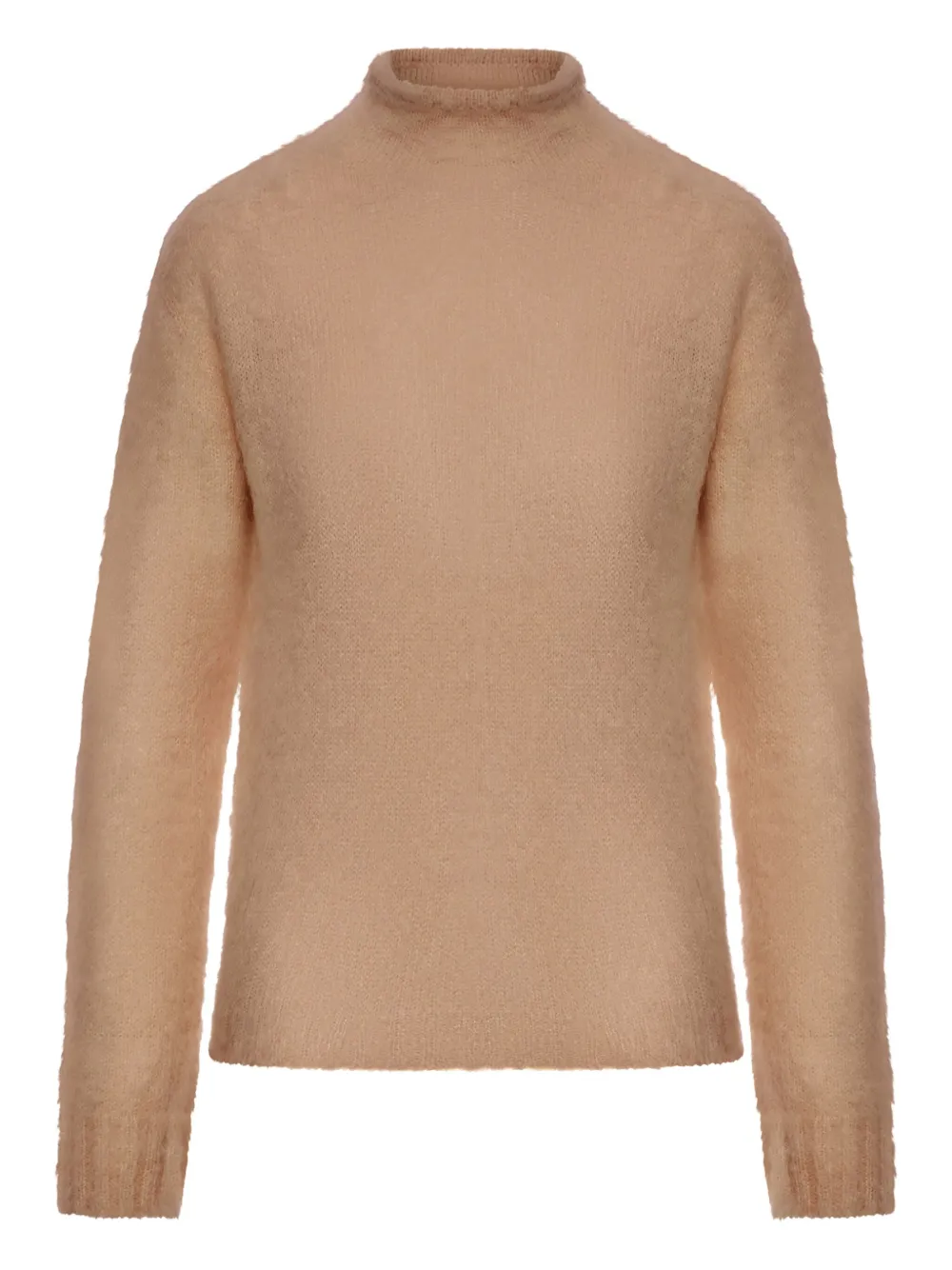 Max Mara Studio Umile Long-sleeved Knitted Jumper In Brown