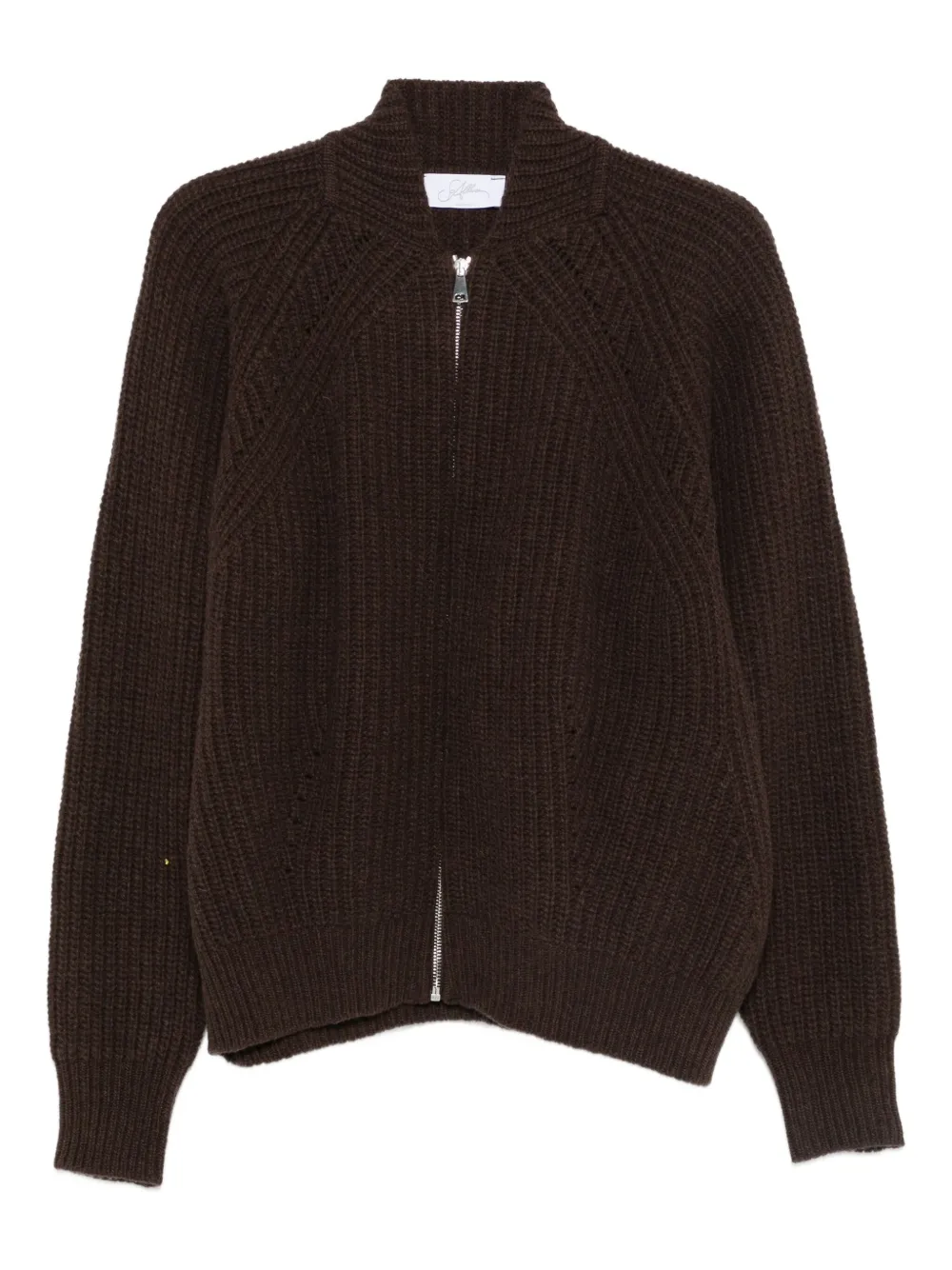 So Allure Zip-up Wool Cardigan In Multi