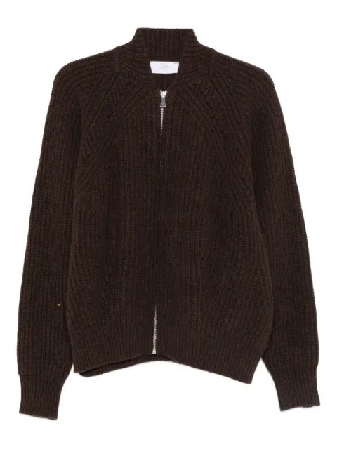 SO ALLURE zip-up wool cardigan 