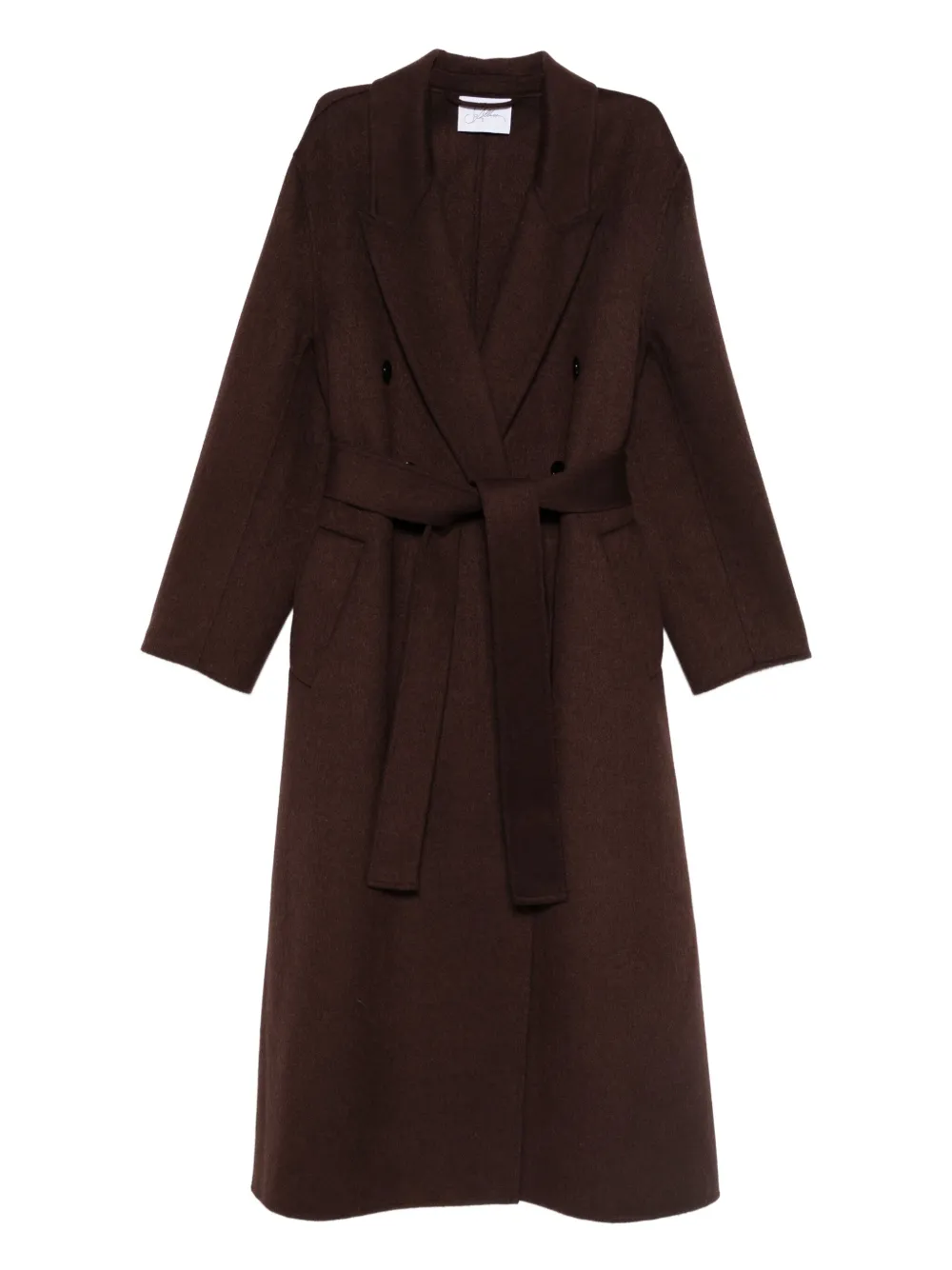 SO ALLURE belted wool coat | Brown | Image 1