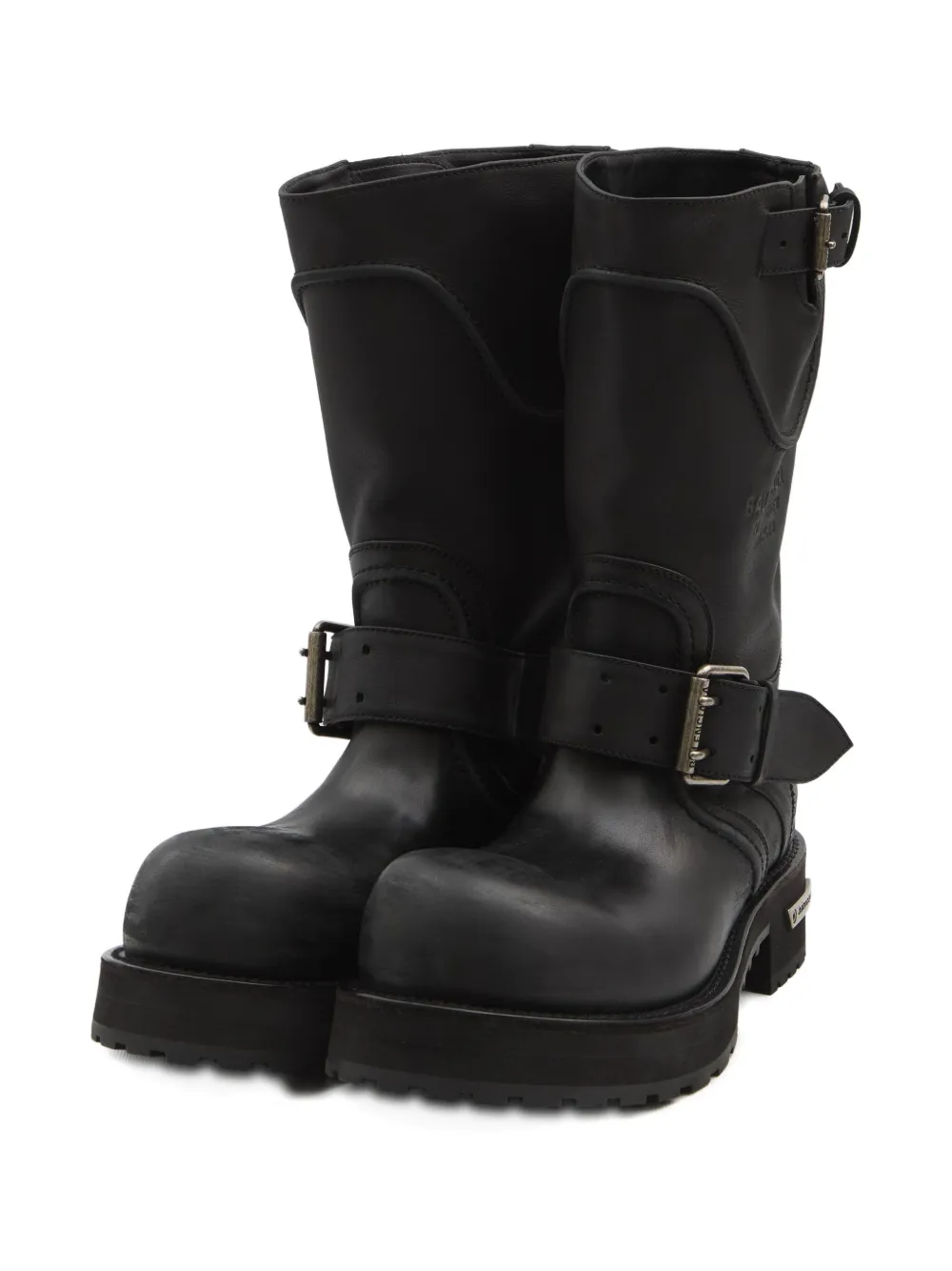 Balenciaga Venom buckle-strap round-toe boots | Biker Boots | Image 2