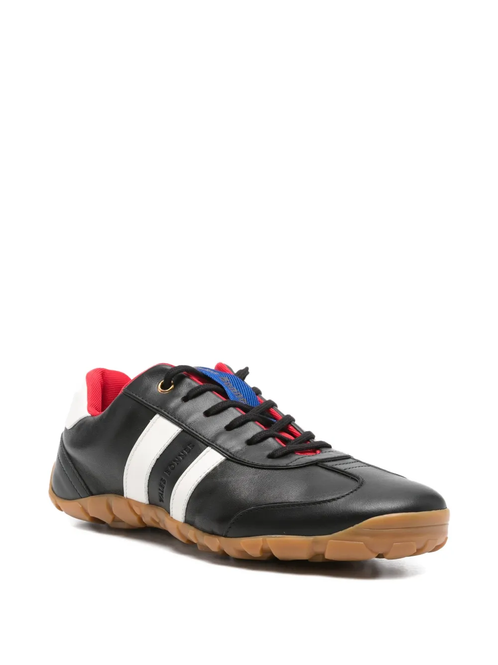 Wales Bonner striped lace-up sneakers - Zwart