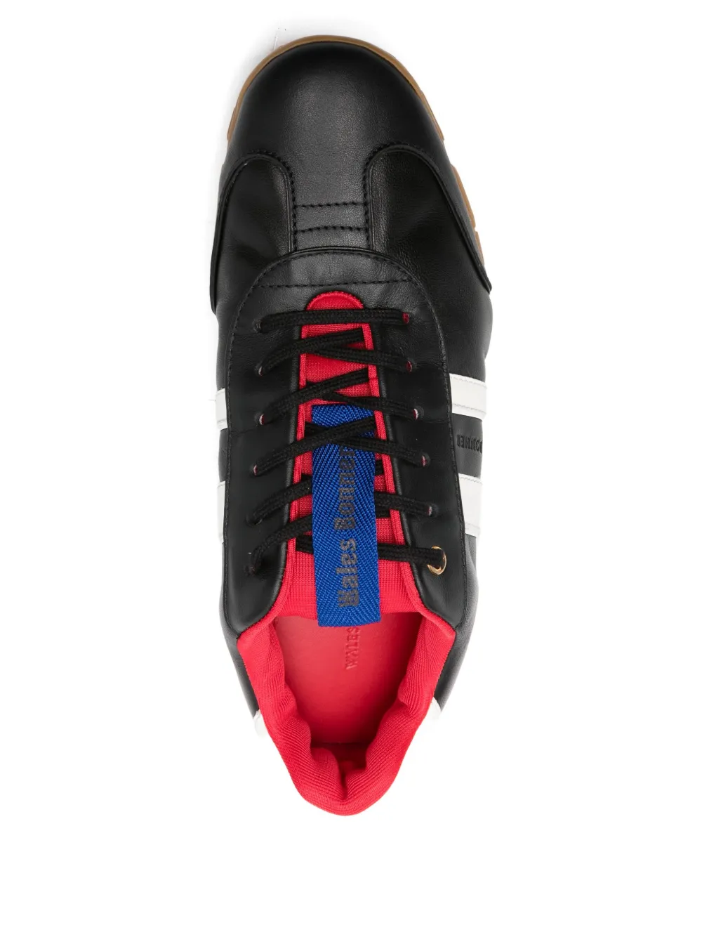 Wales Bonner Striped Lace-up Sneakers In Black
