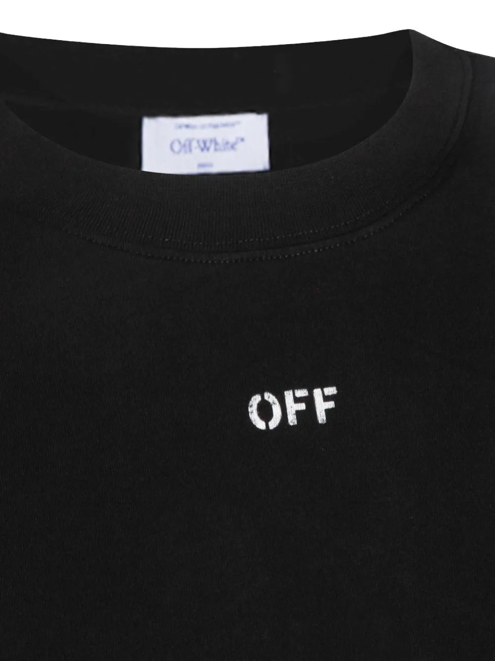 Off-White T-shirt met grafische print Zwart