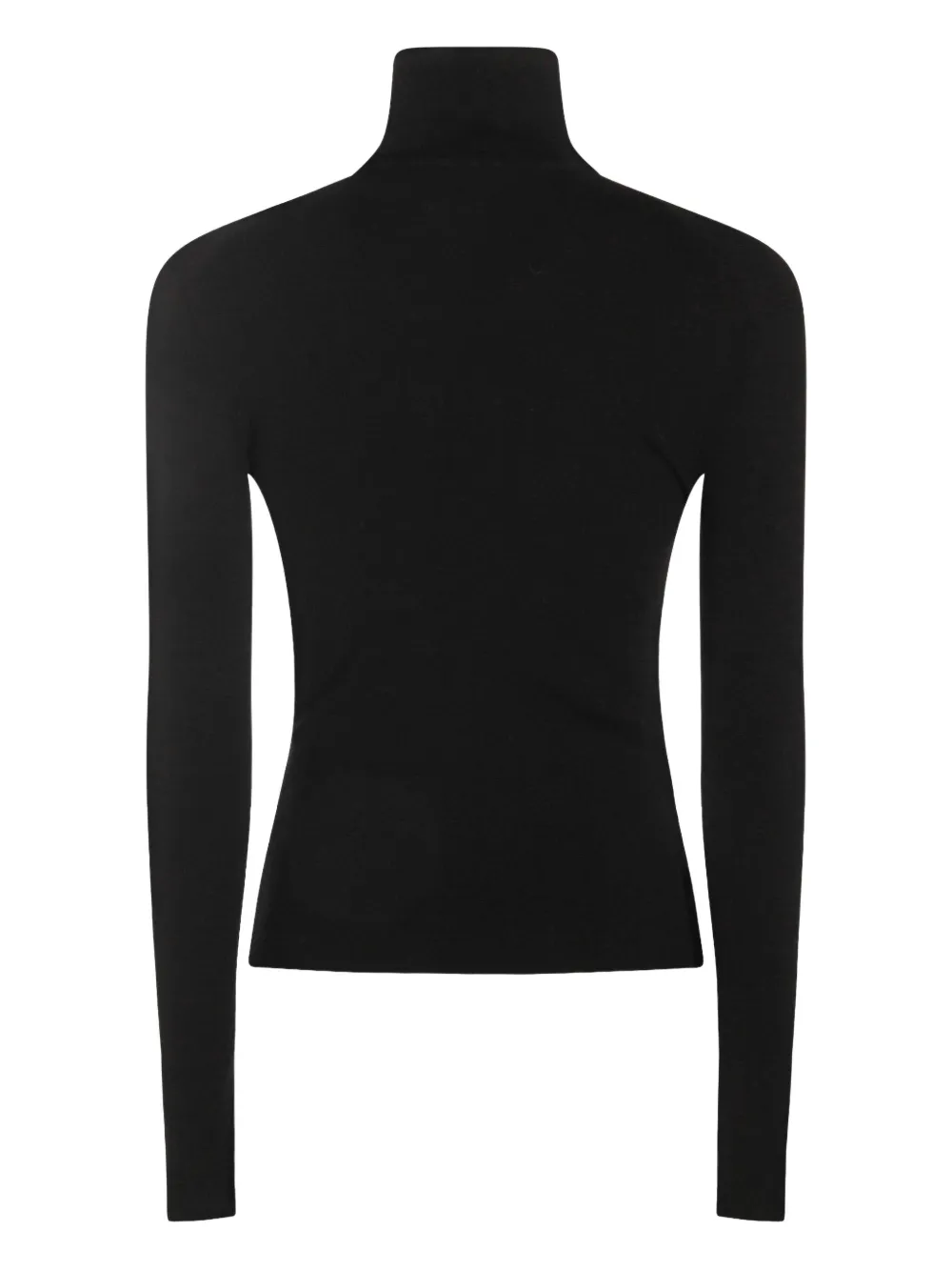 Courrèges Zipped Mockneck Sweater In Black
