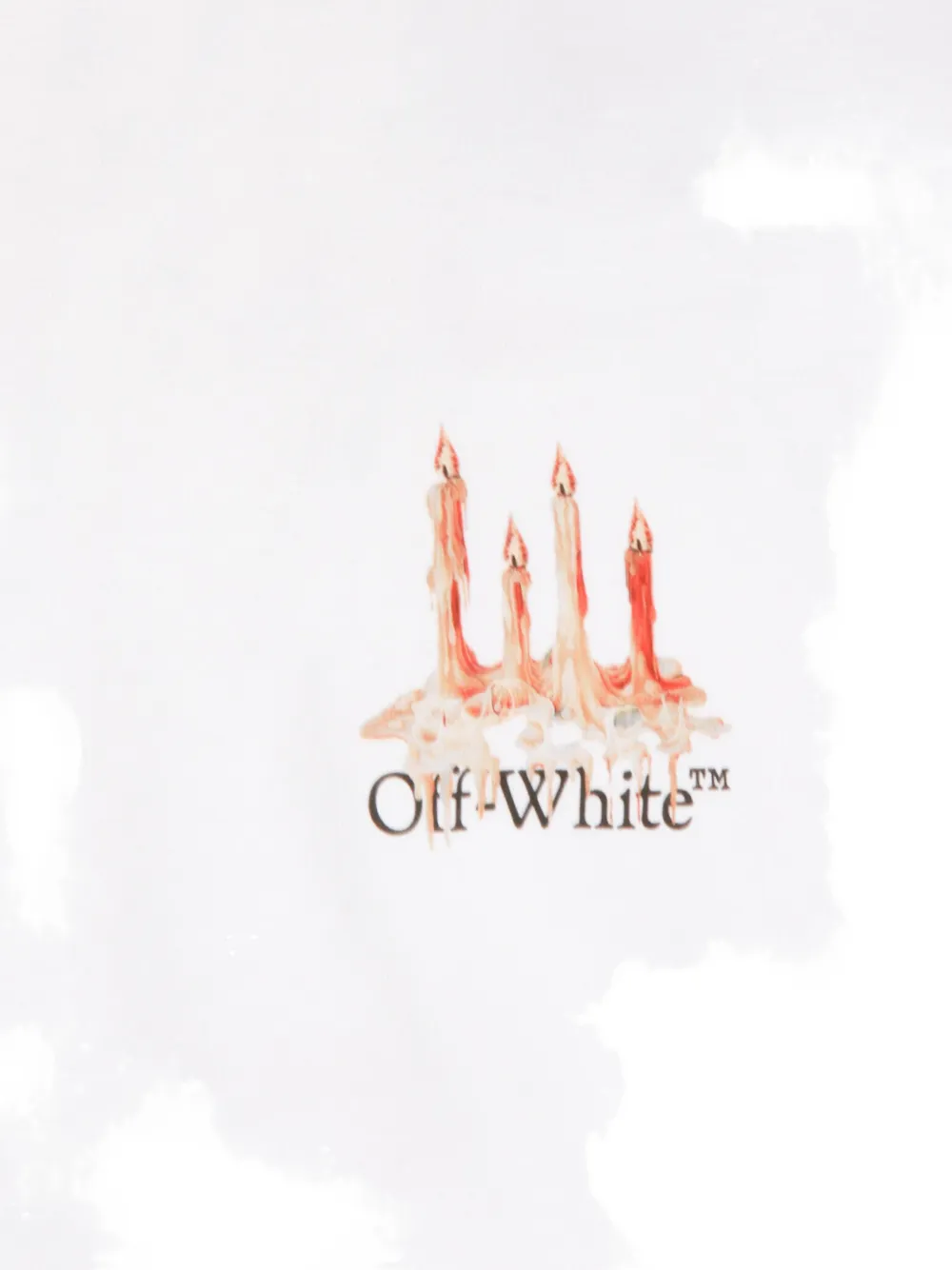 Off-white Graphic Print Crew Neck Short Sleeve Top In White