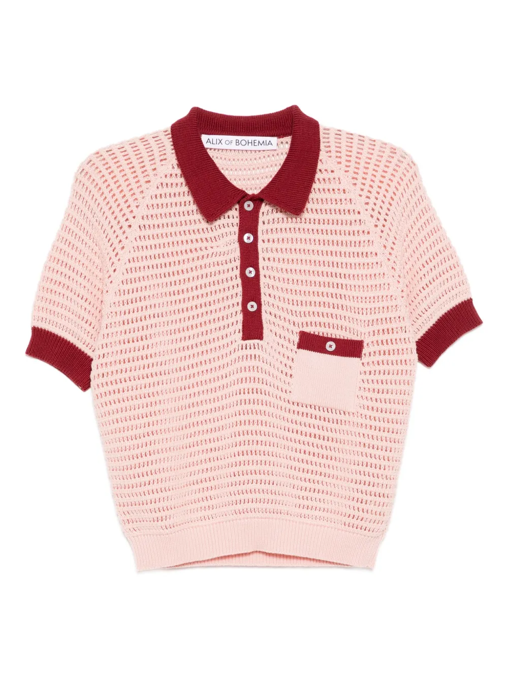 Alix of Bohemia LESSI blushed crochet top | Pink | Image 1