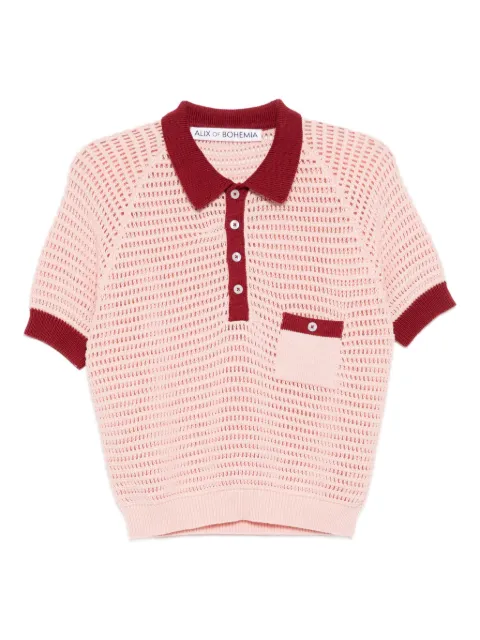 Alix of Bohemia LESSI blushed crochet top