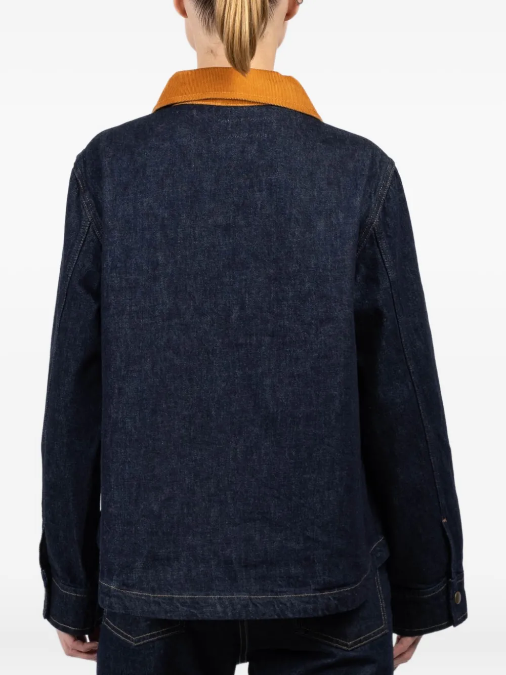 The Great The Denim Swingy Jacket Midnight Rinse In Blue