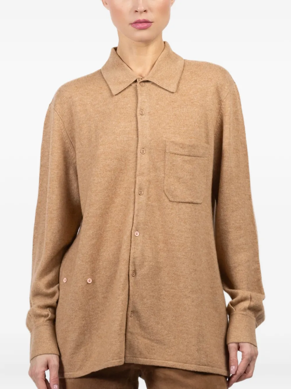 CISSA cashmere-blend shirt | Brown | Image 1