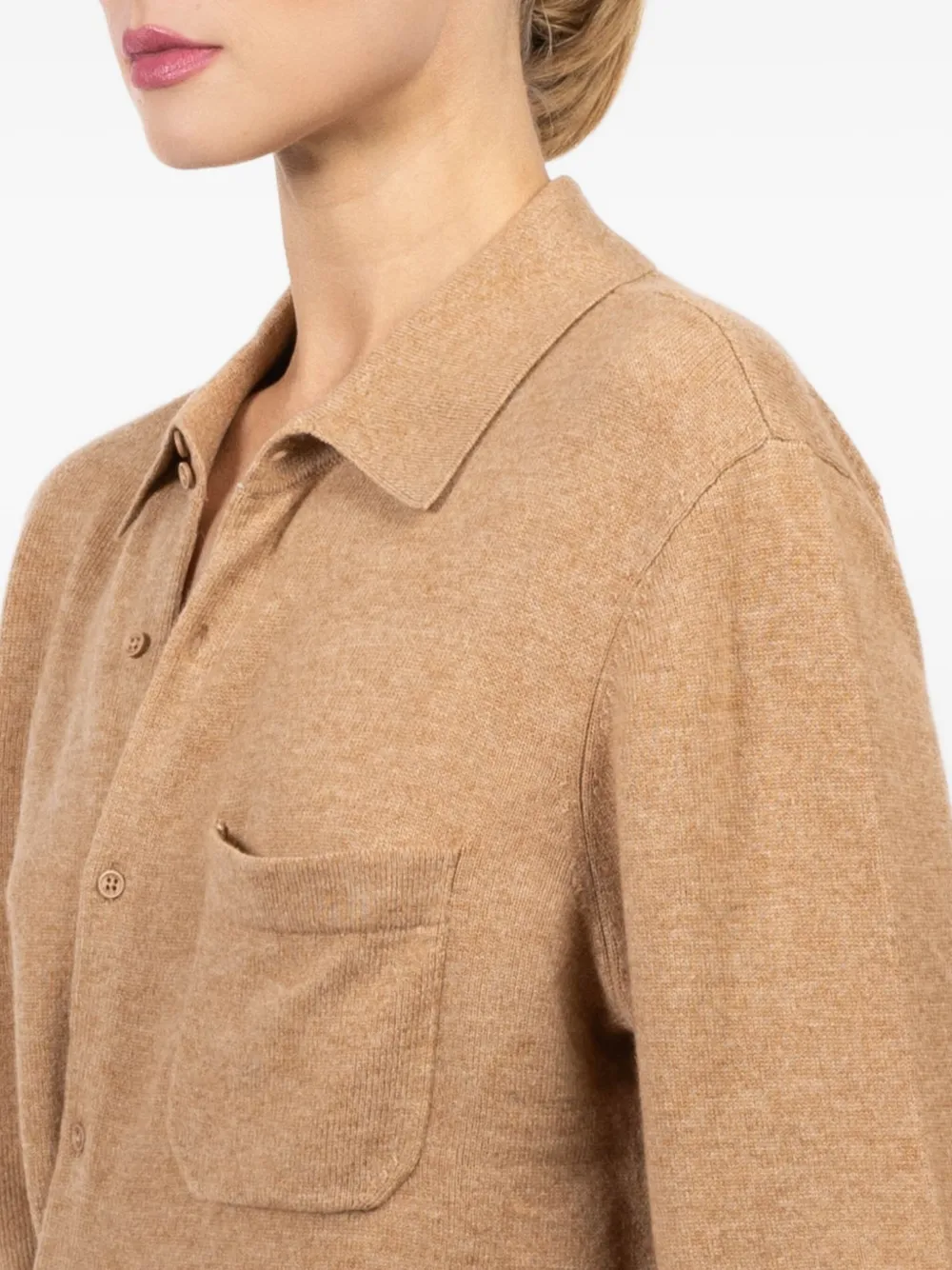 Cissa Cashmere-blend Shirt In Gold