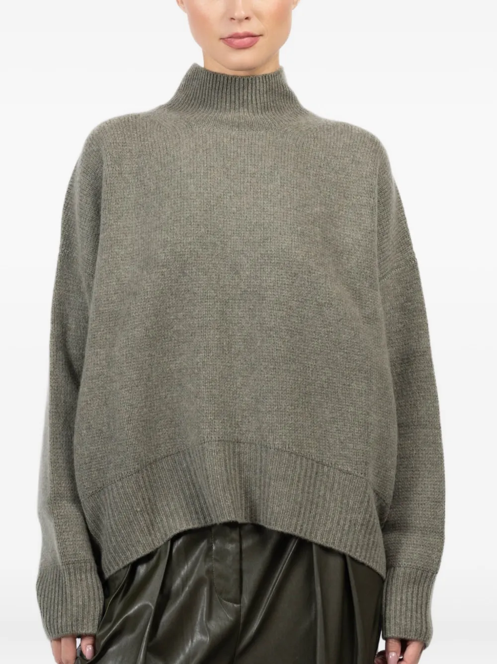 Le Kasha Geribbelde trui met hoge hals Grijs