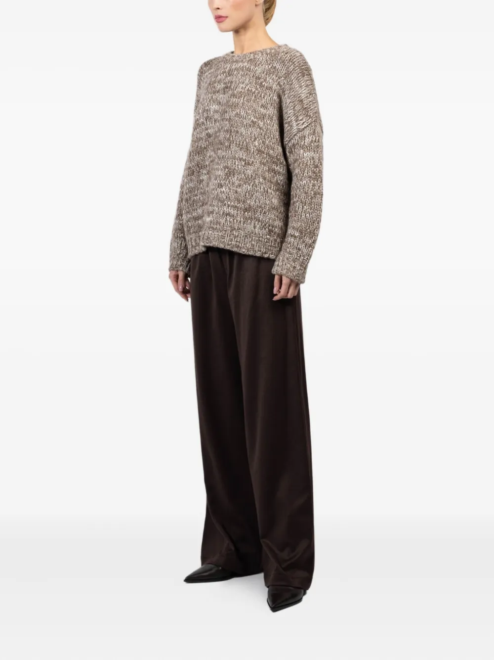  Sablyn Cypress Marl-knit Sweater - Brown 