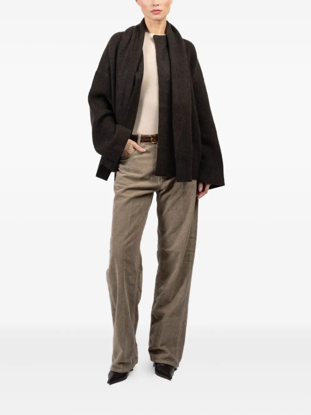 Le Kasha attached-scarf cashmere cardigan | Cardigans | Image 2