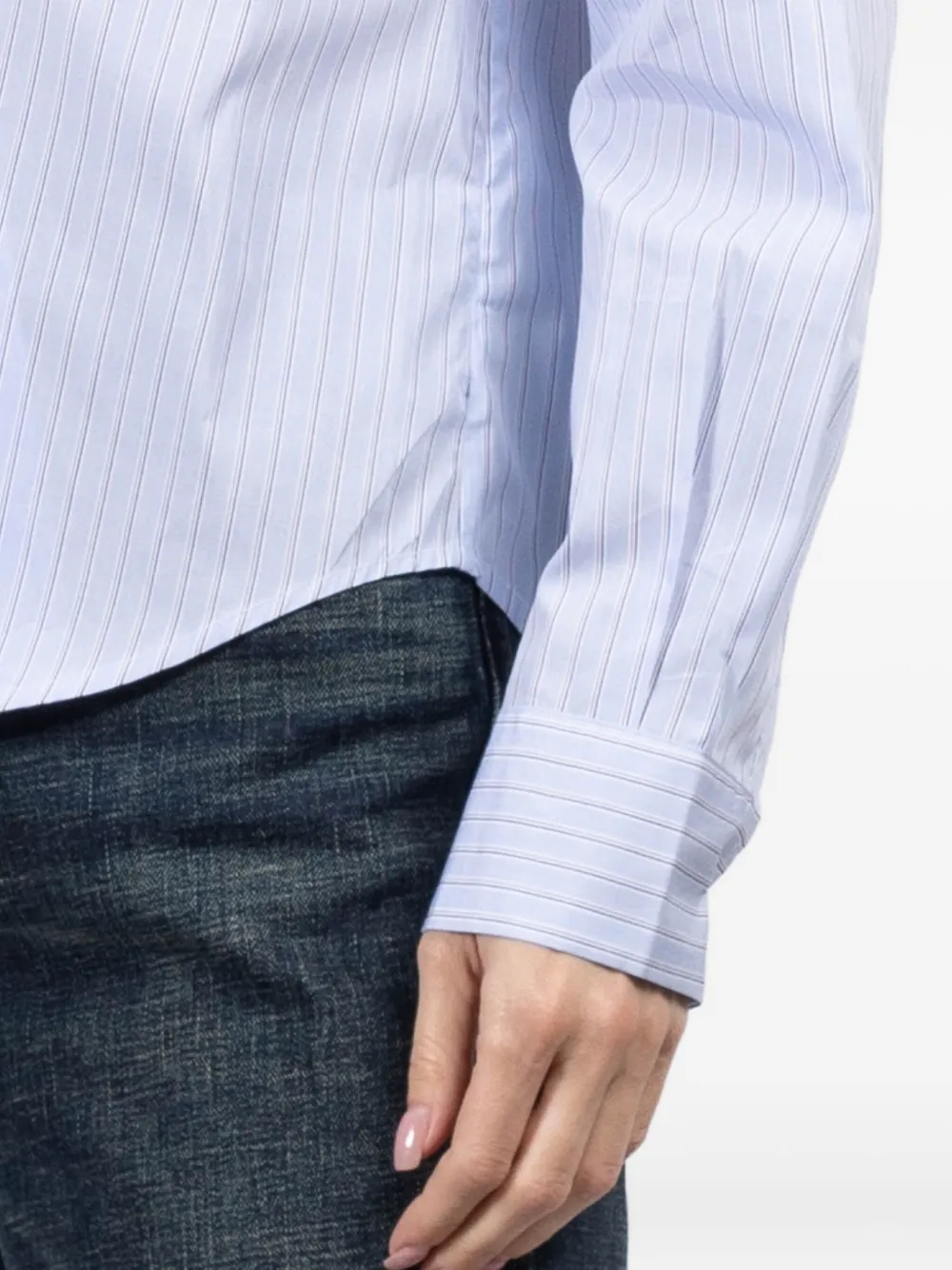 CISSA Gestreept blouse Blauw
