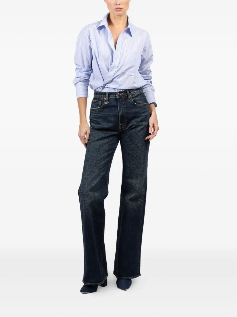 CISSA Gestreept blouse - Blauw