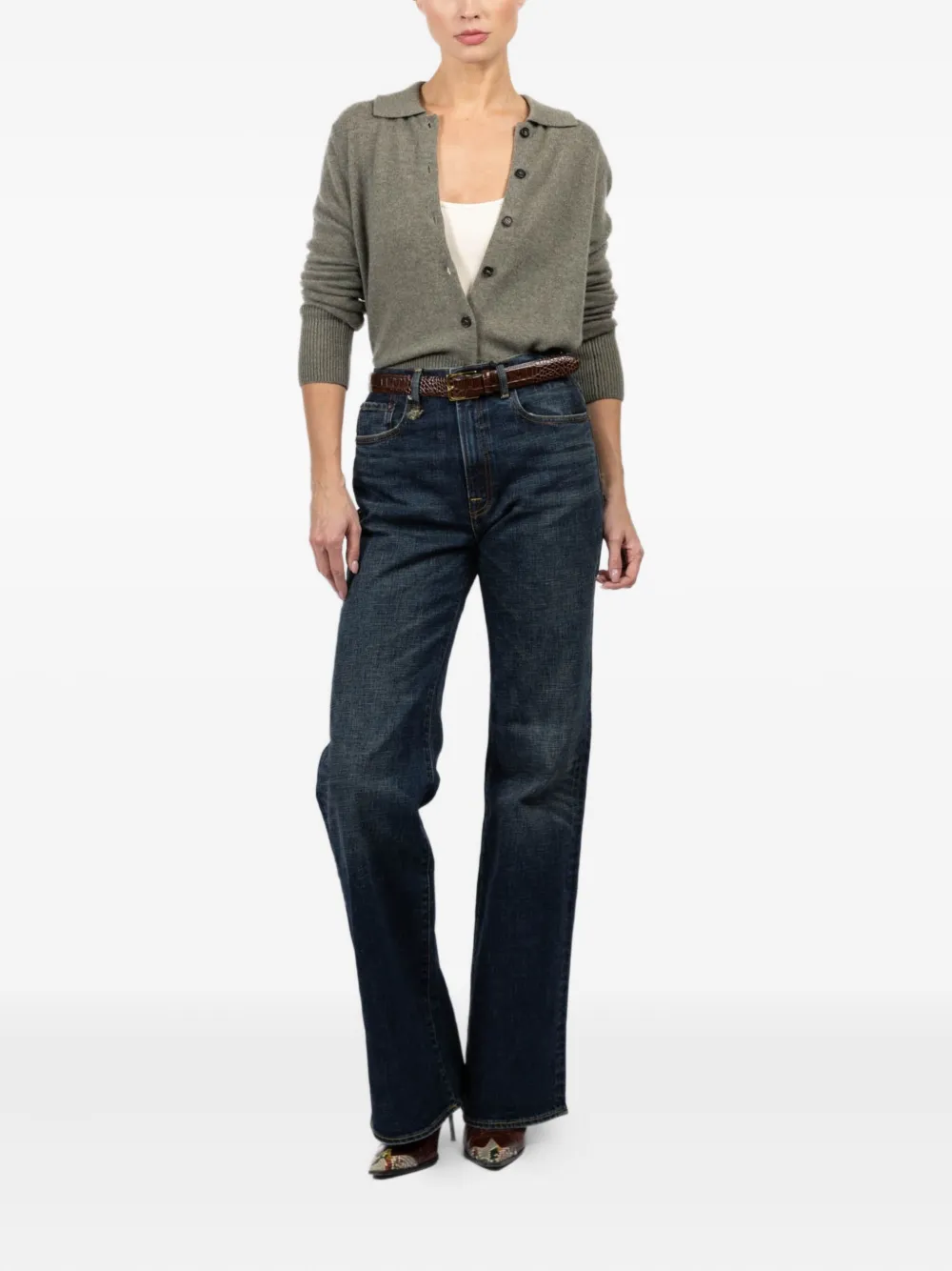 Le Kasha collared button-front cardigan | Cardigans | Image 2