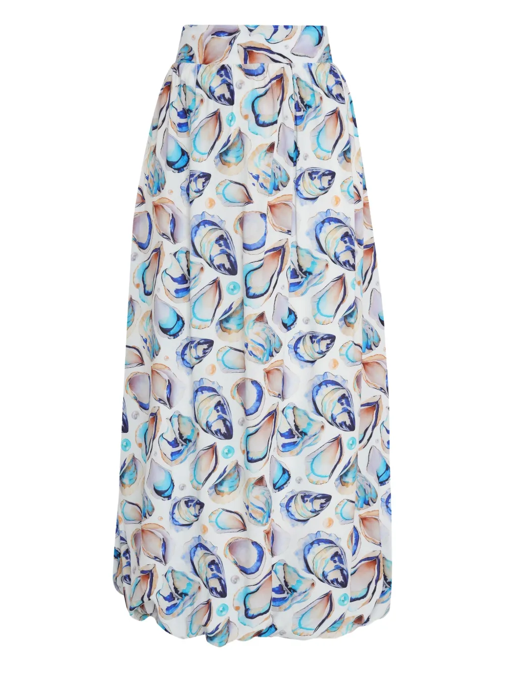 Brigitte Zahra Oyster-print Skirt In Multi