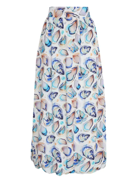 Brigitte Zahra oyster-print skirt