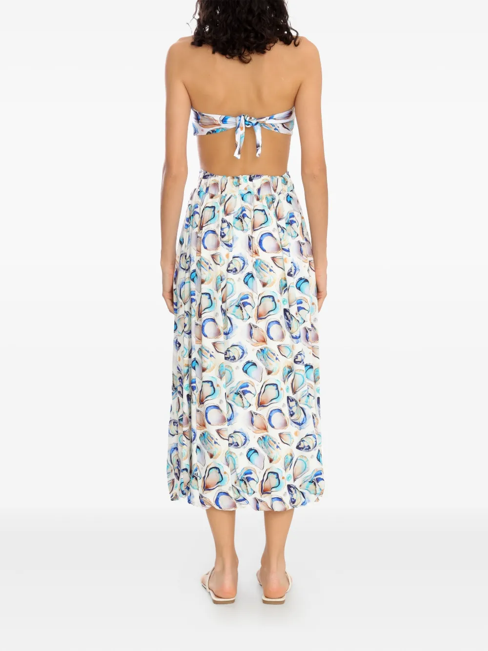 Brigitte Zahra Oyster-print Skirt In Multi