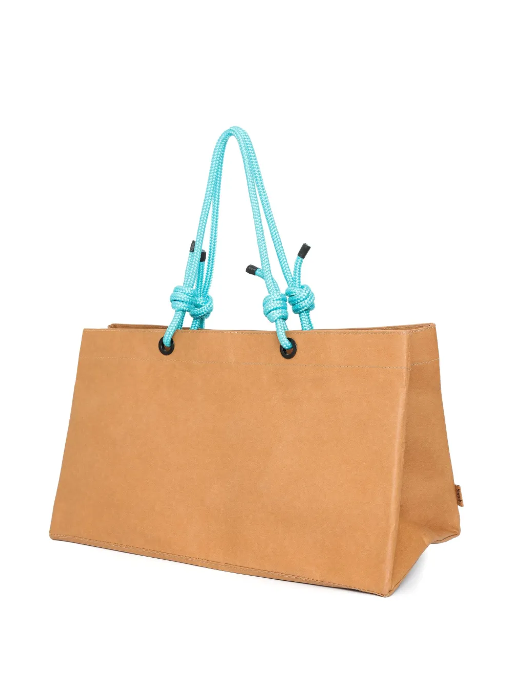 Brigitte rope-handle printed beach bag - Bruin
