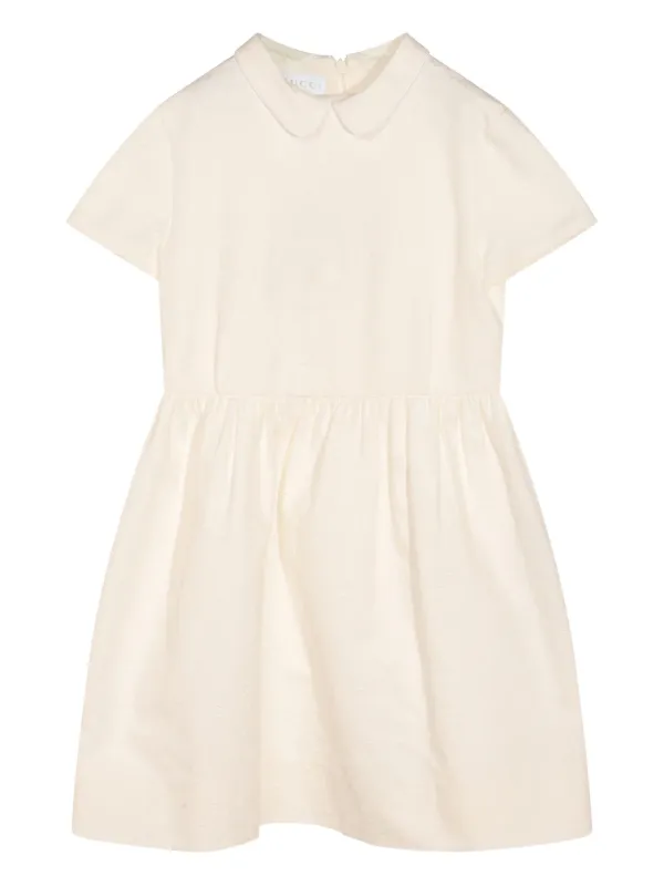 gucci infant dress Girls Ivory Gg Hearts Short sleeves Pink Gucci Infant Dress Tulle