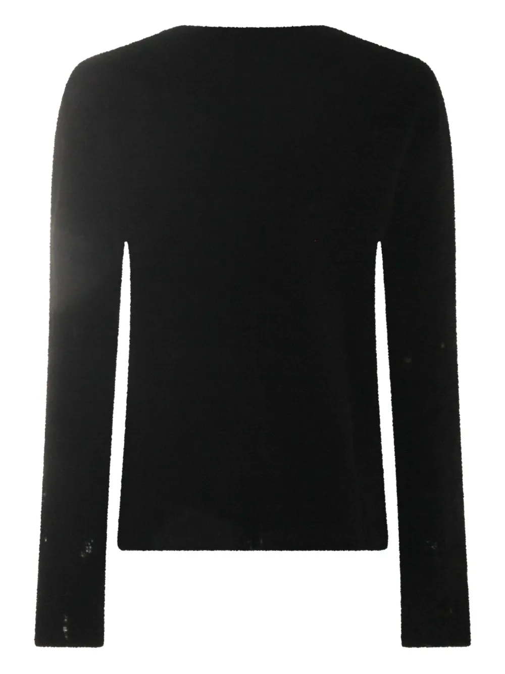 Thom Krom distressed long-sleeve sweater - Zwart