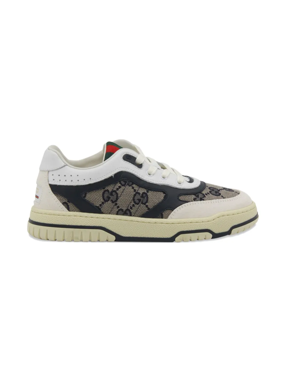 Gucci Kids Re-Web leren sneakers met GG-monogram - Wit