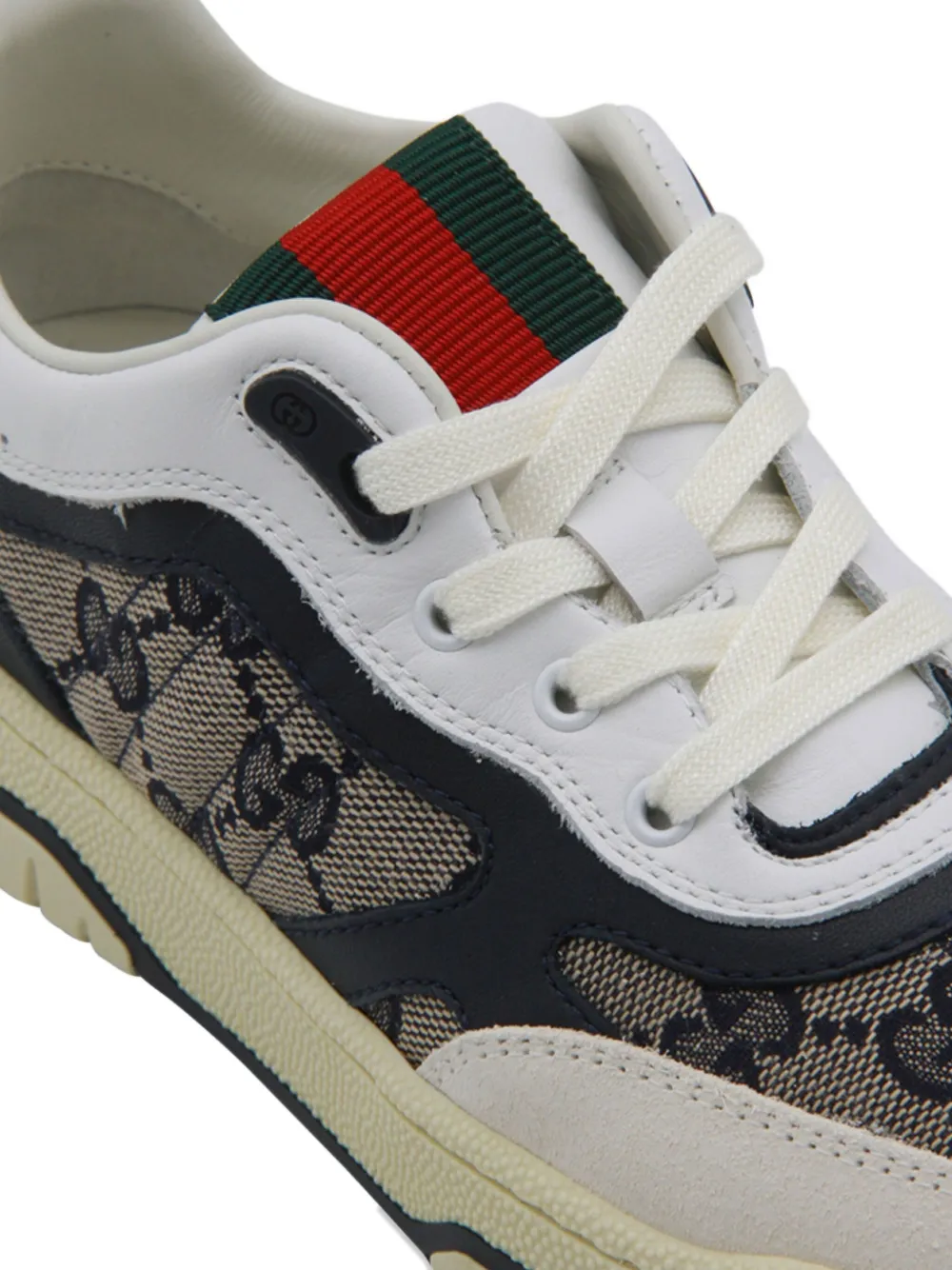 RE-WEB GG-MONOGRAM LEATHER SNEAKERS