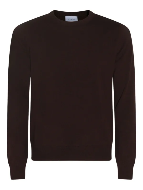 malo クルーネック セーター 100%カシミア malo 100%カシミヤ グレー