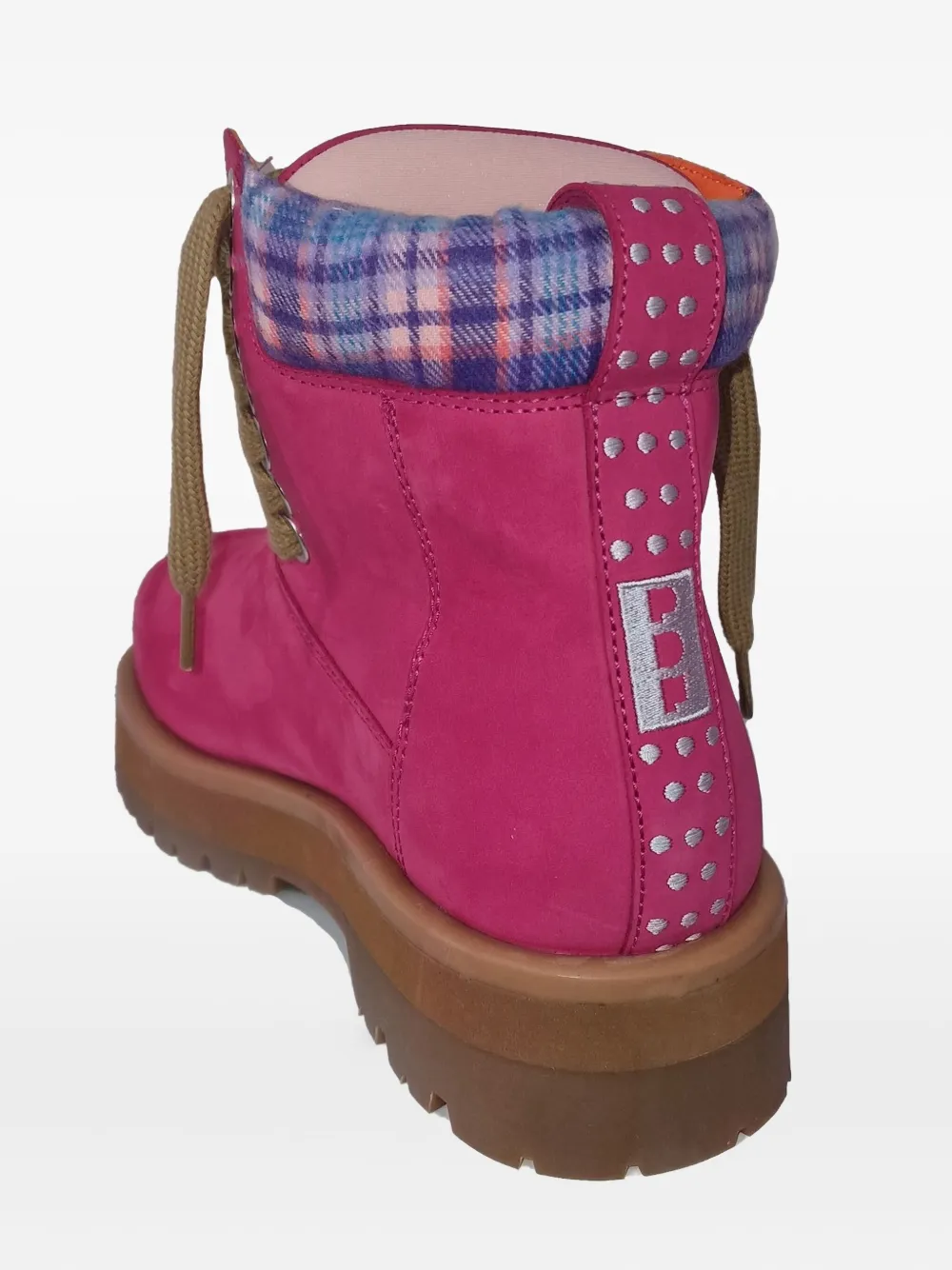 PDF Laarzen met geruite afwerking Roze