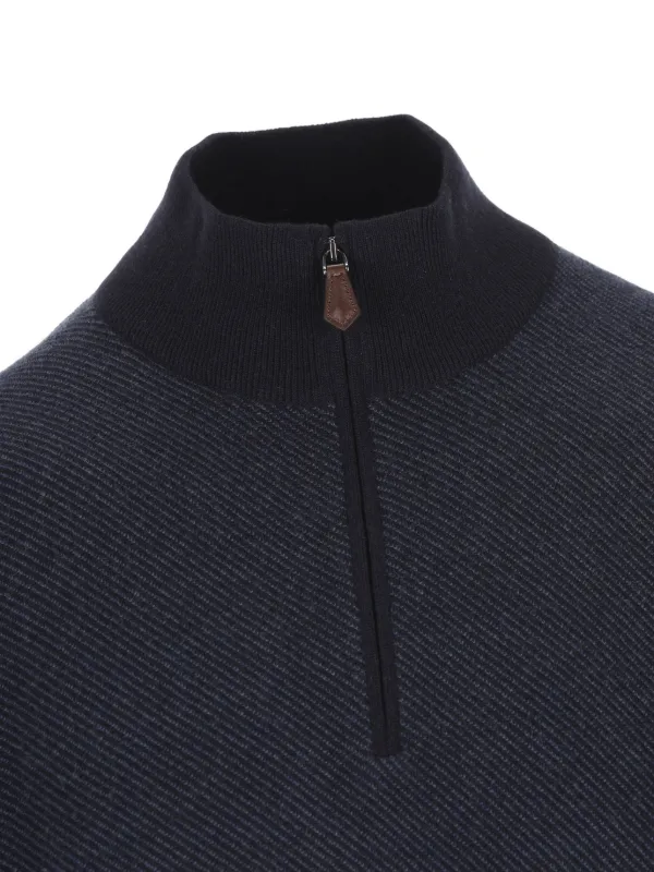 Loro Piana Roadster half-zip Sweater | Blue | FARFETCH