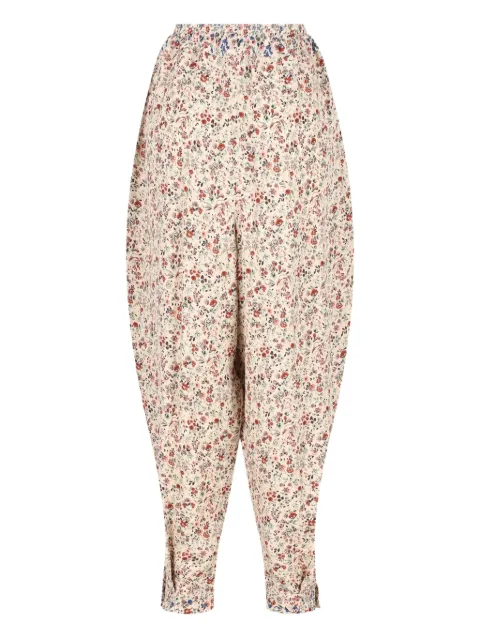 Loro Piana Emon floral-print pleated trousers