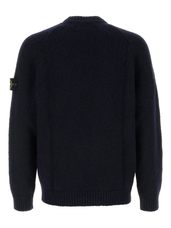 Stone Island logo-patch Sweater Black FARFETCH BH