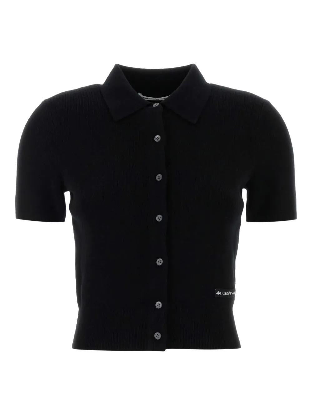 Alexander Wang wool polo-neck cardigan | Black | Image 1