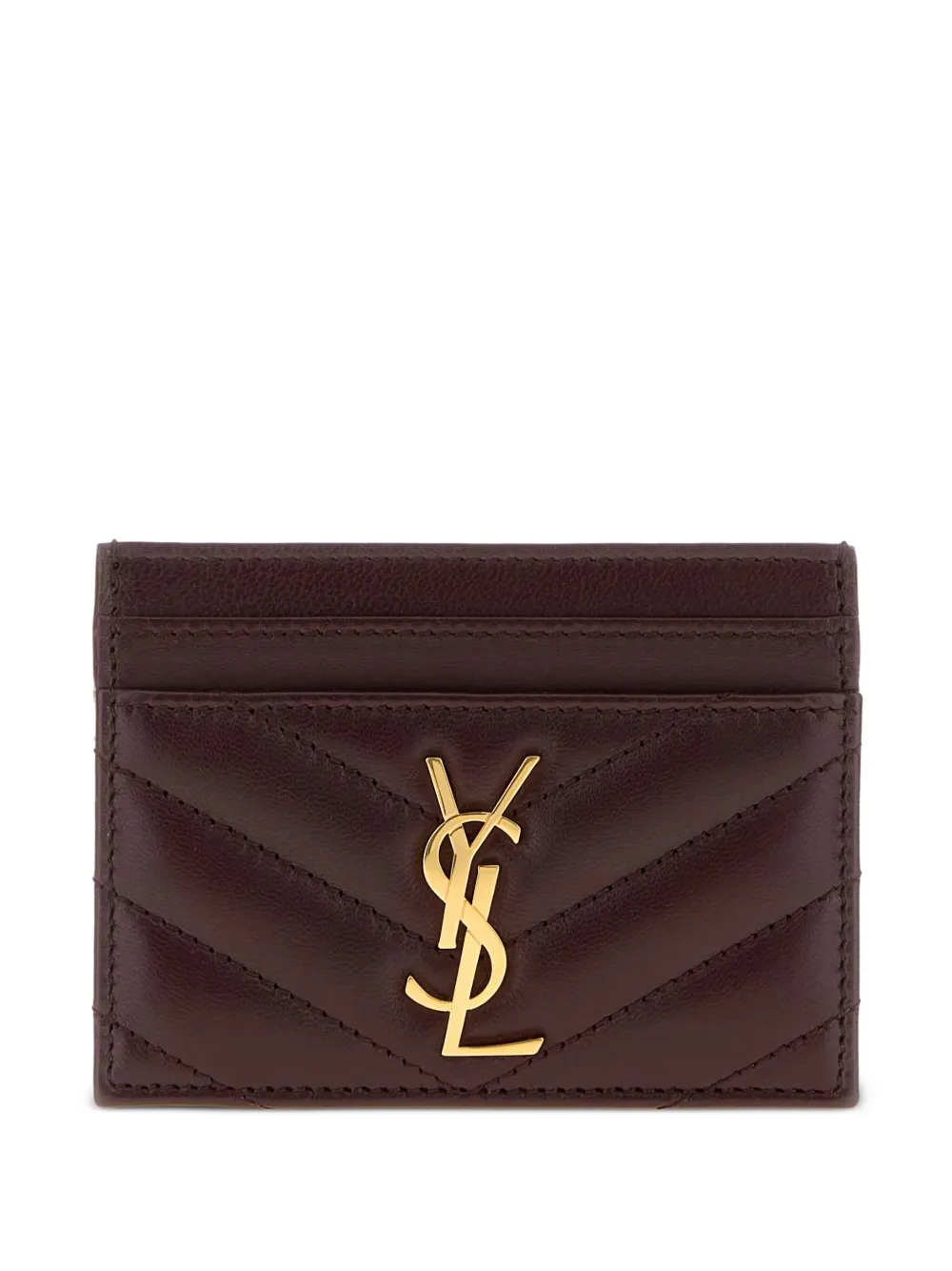 Saint Laurent tarjetero con placa Cassandre | rojo | Image 1