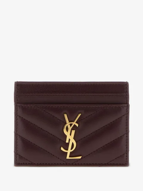Saint Laurent tarjetero con placa Cassandre