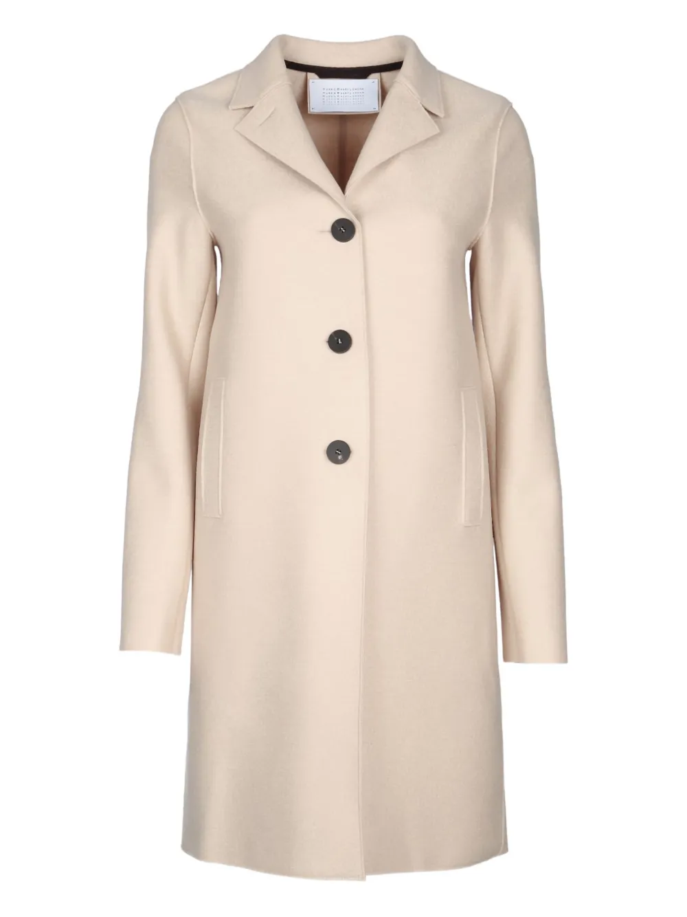 Harris Wharf London Women Button Up Boxy Coat Pressed Wool In Neutral